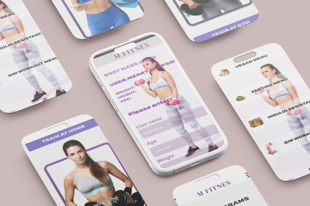 Mobile App Screen Mockup, Mosaic